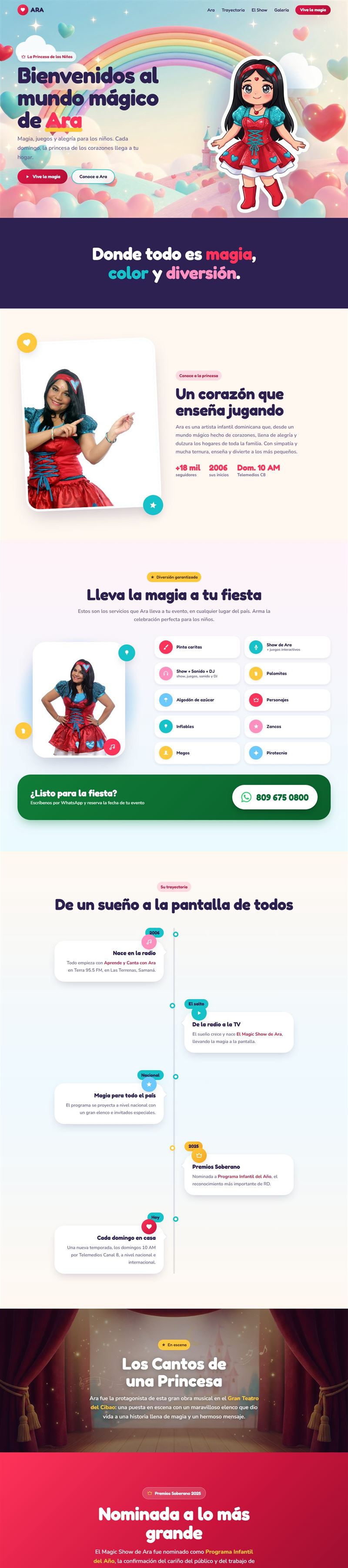 Recorrido por el sitio Ara, la Princesa de los Niños