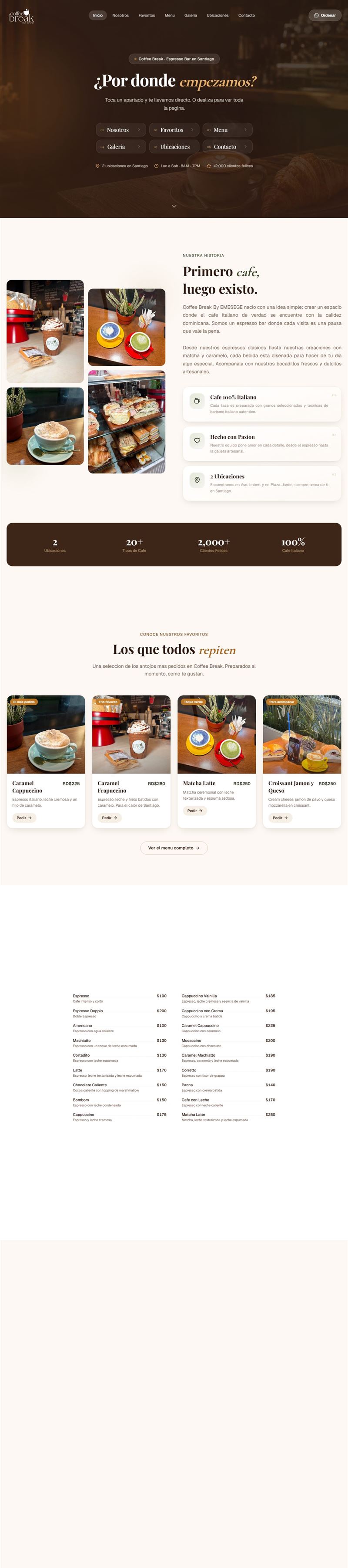 Recorrido por el sitio Coffee Break