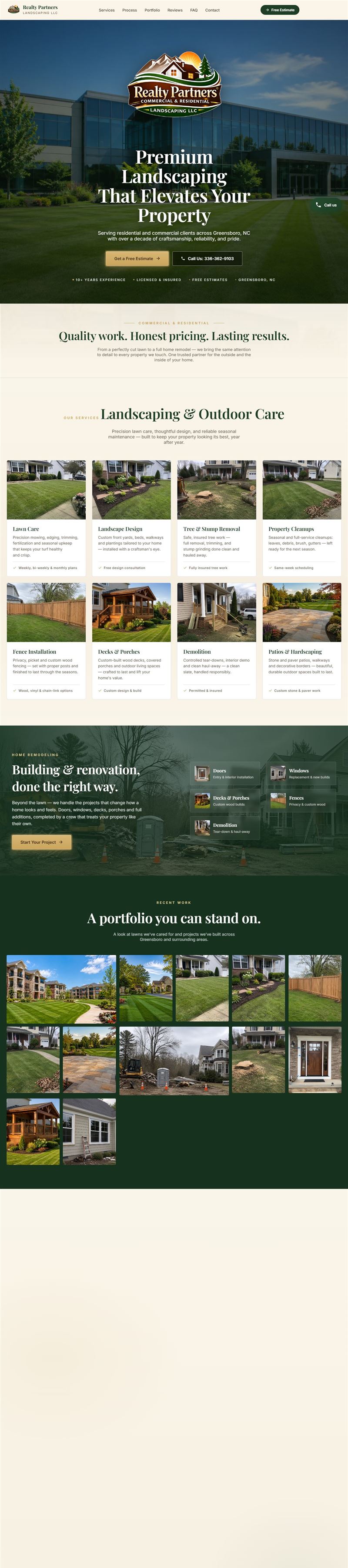 Recorrido por el sitio Realty Partners Landscaping